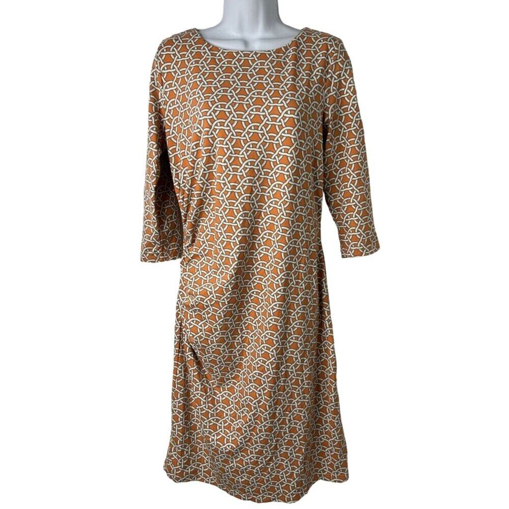J. McLaughlin Dress Women's Size Medium Catalina Cloth Ruched Gathered Side Exce
